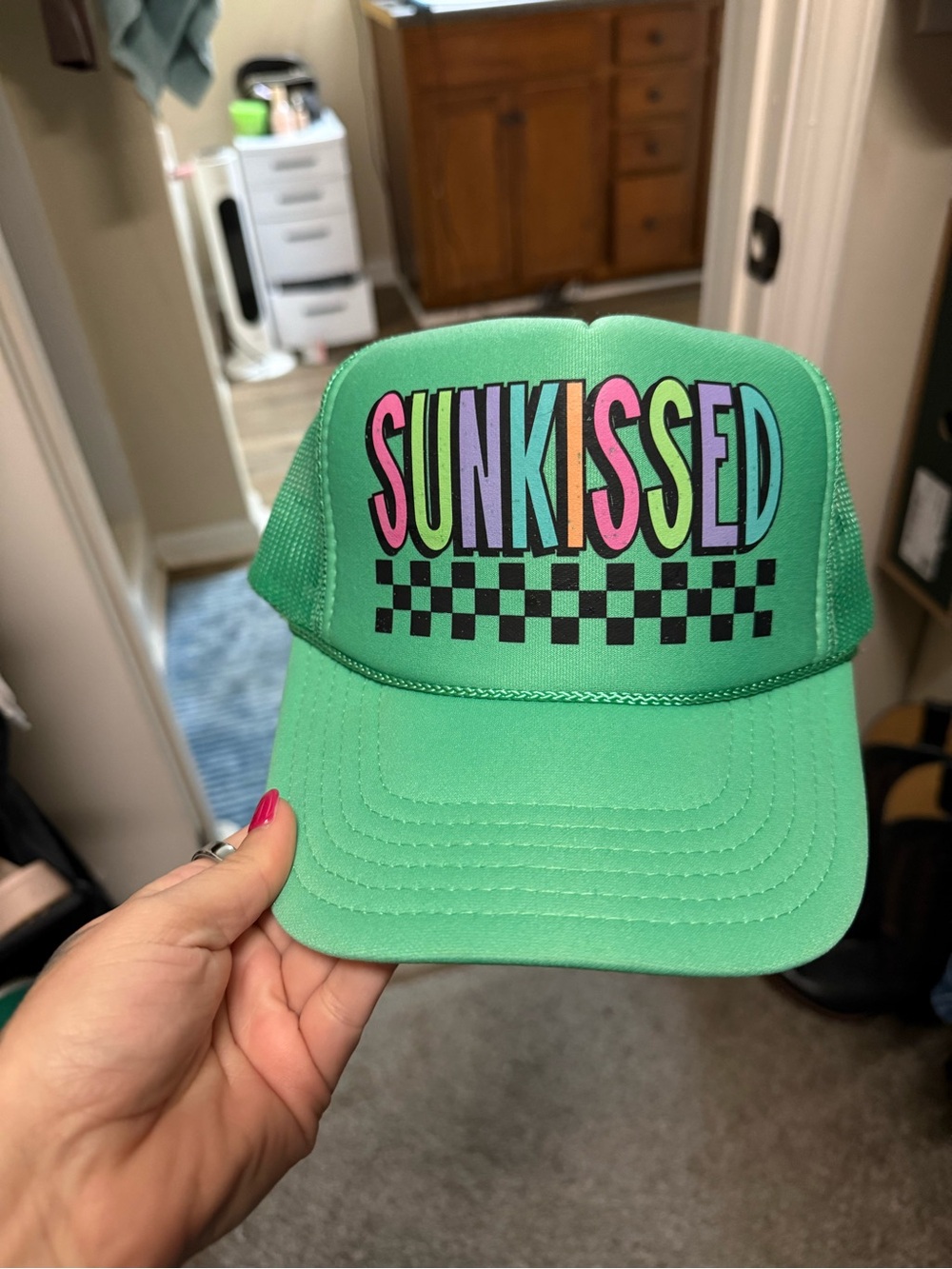 SUNKISSED Kids Green Trucker Hat